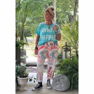 Jaded Gypsy Garden Gathering Pant in Prairie Print ~ Size L/XL ~ NWT